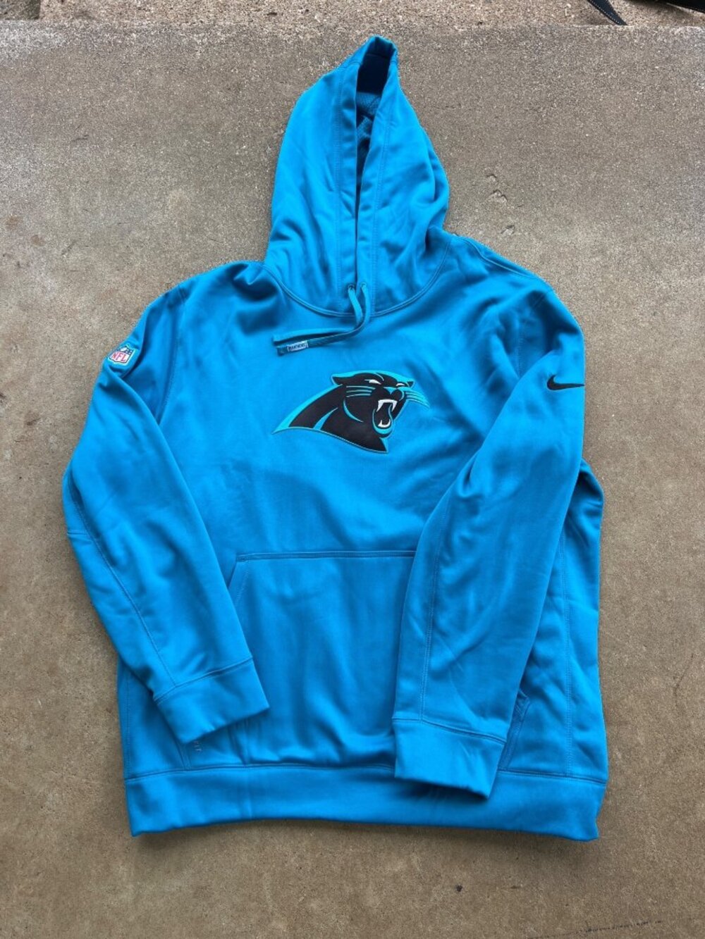 Carolina Panthers NFL Nike Therma-Fit Onfield Hoodie XXL Blue Pullover
